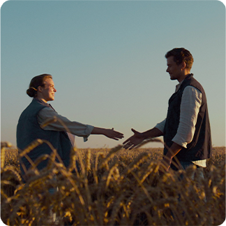 Partner 1 Small group sharing knowledge and farm stories, Kleingruppe teilt Wissen und Hofgeschichten